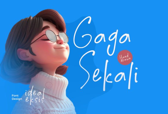 Gaga Sekali: A Whimsical Script Font for Editorial Charm