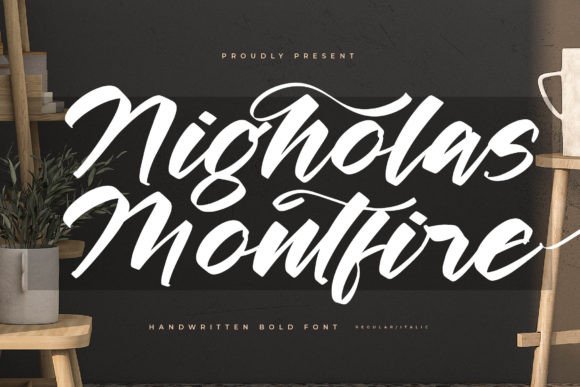 Nigholas Montfire: A Bold Script Font for Crafters and Designers