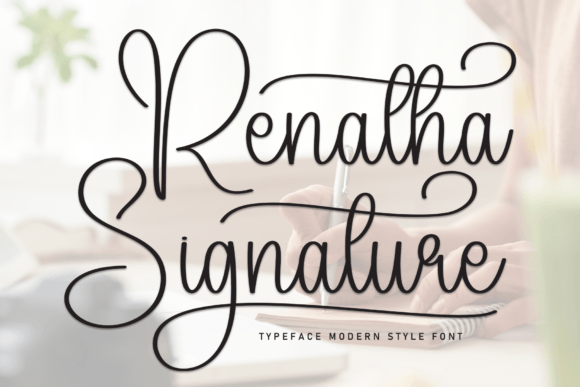 Renatha Signature: A Thoughtful Script Font for Editorial Warmth