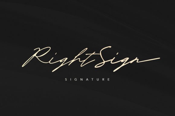 Right Sign: A Handwritten Script Font with Editorial Warmth